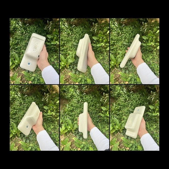 Thiết bị in 3D này nhỏ, nhẹ và được thiết kế để đặt trên bàn cạnh giường ngủ của bạn và cũng có chức năng như một chiếc đồng hồ. (Ảnh: Modem)