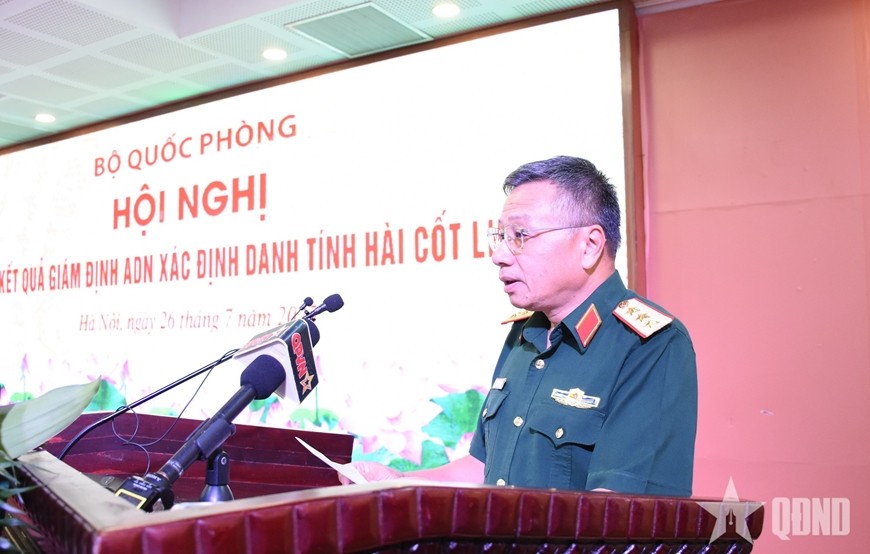 Thượng tướng Lê Quang Minh phát biểu tại hội nghị. 