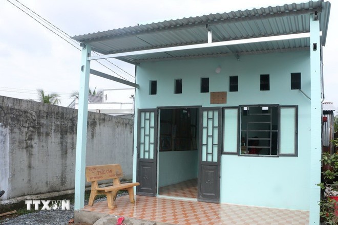 Nhiều căn nhà khang trang của hộ thoát nghèo vùng dân tộc Khmer Sóc Trăng được xây mới. (Ảnh: Tuấn Phi/TTXVN)