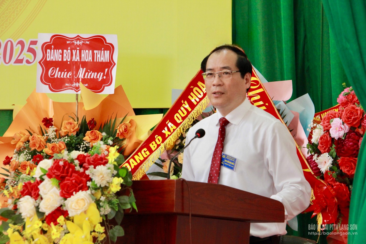 Đồng chí Dương Xuân Huyên, Ủy viên Ban Thường vụ Tỉnh ủy, Phó Chủ tịch Thường trực UBND tỉnh phát biểu tại đại hội