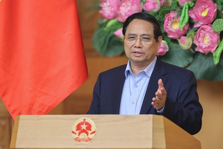 Thủ tướng Phạm Minh Chính chỉ rõ các nhiệm vụ trọng tâm thời gian tới và cho biết Chính phủ sẽ họp hằng tuần đến khi chính quyền địa phương 2 cấp vận hành thông suốt, trơn tru, toàn diện - Ảnh: VGP/Nhật Bắc