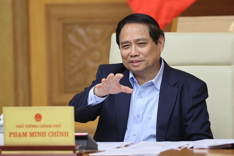 Thủ tướng khái quát, nhìn chung, ý Đảng, lòng dân gặp nhau khi chuyển từ trạng thái chính quyền hành chính thụ động, nặng về quản lý sang trạng thái chủ động - Ảnh: VGP/Nhật Bắc