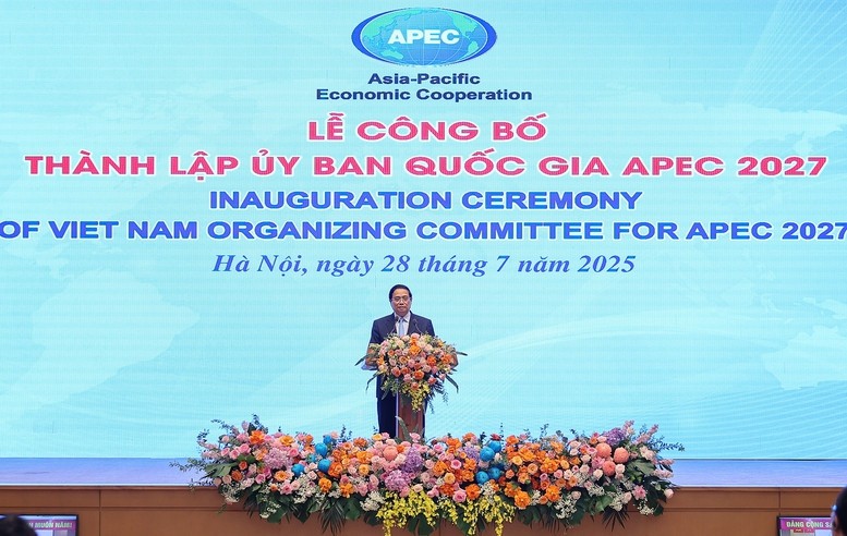 Thủ tướng Phạm Minh Chính đánh giá đăng cai Năm APEC 2027 là vinh dự đối với Việt Nam và cũng là một trọng trách quốc tế - Ảnh: VGP/Nhật Bắc