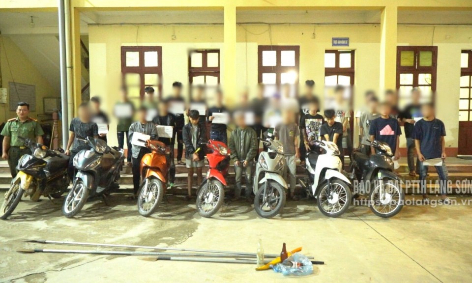 Công an xã Na Sầm: bắt giữ nhóm đối tượng gây rối trật tự công cộng