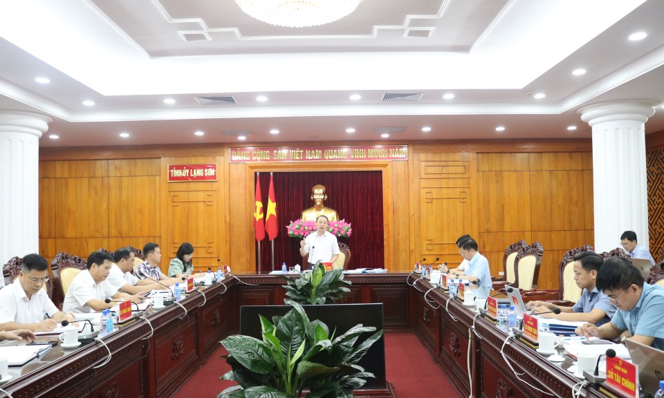 Duyệt văn kiện trình đại hội đảng bộ nhiệm kỳ 2025-2030 của các xã: Bắc Sơn, Hưng Vũ, Vũ Lăng, Nhất Hòa, Vũ Lễ, Tân Tri