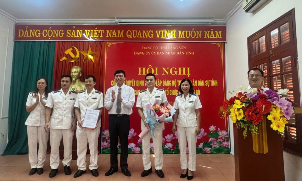 Công bố Quyết định thành lập Đảng bộ Thi hành án dân sự tỉnh   