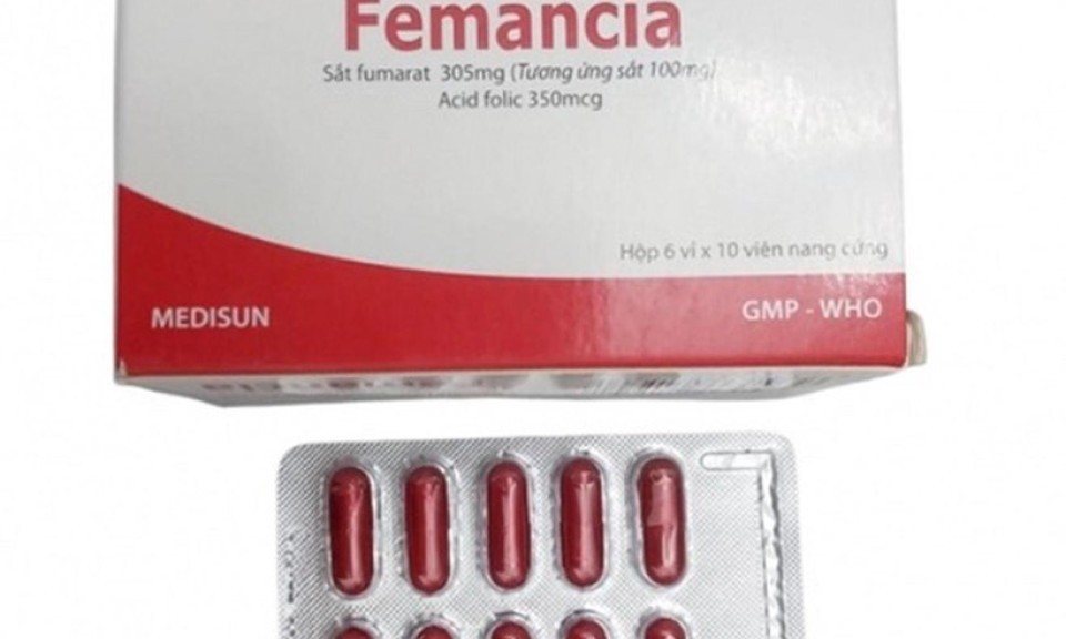 Bộ Y tế cấm sản xuất, lưu hành loại thuốc Femancia điều trị thiếu máu