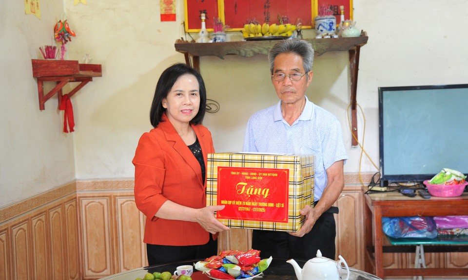 Lãnh đạo tỉnh thăm, tặng quà gia đình chính sách, người có công