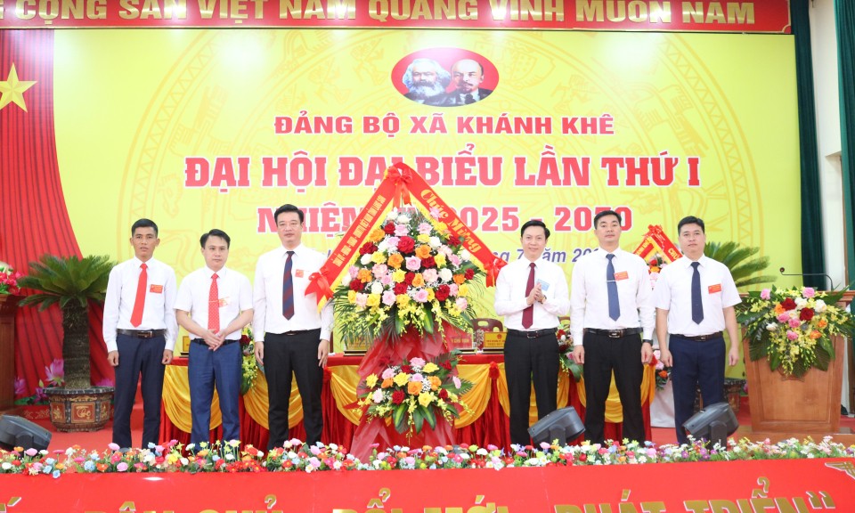 Đảng bộ xã Khánh Khê tổ chức đại hội đại biểu lần thứ I, nhiệm kỳ 2025-2030