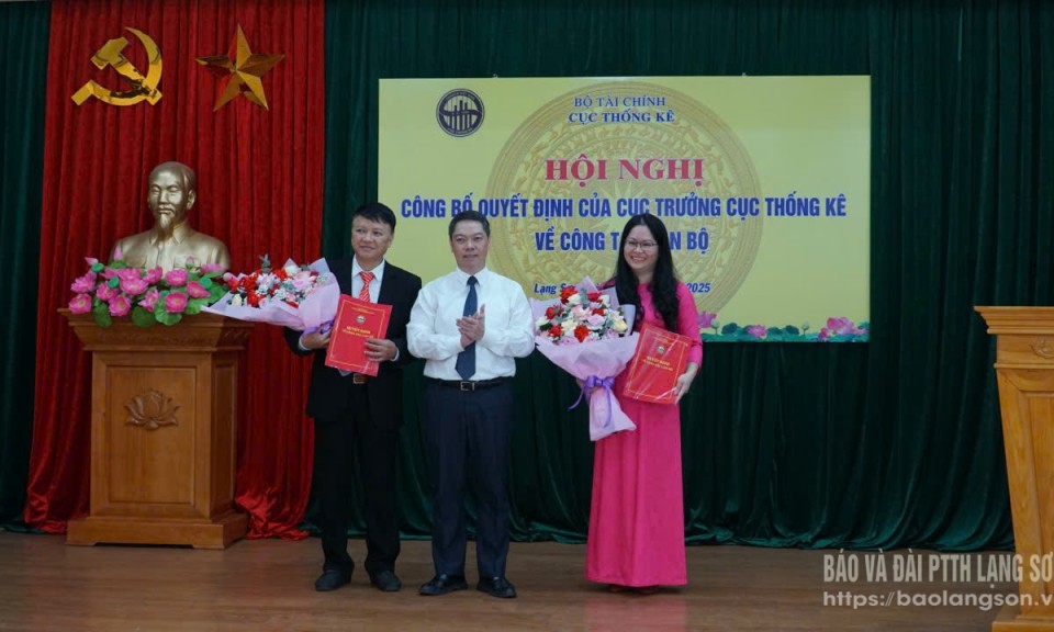 Công bố Quyết định của Cục trưởng Cục Thống kê về bổ nhiệm lãnh đạo Thống kê