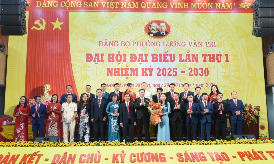 Đại hội Đảng bộ phường Lương Văn Tri nhiệm kỳ 2025 – 2030 thành công tốt đẹp