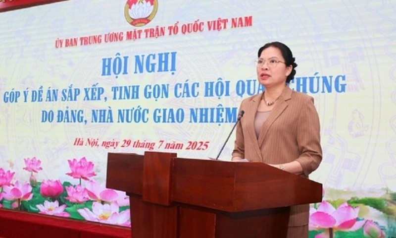 Trình Bộ Chính trị phương án tinh gọn 30 hội quần chúng trước ngày 31/8