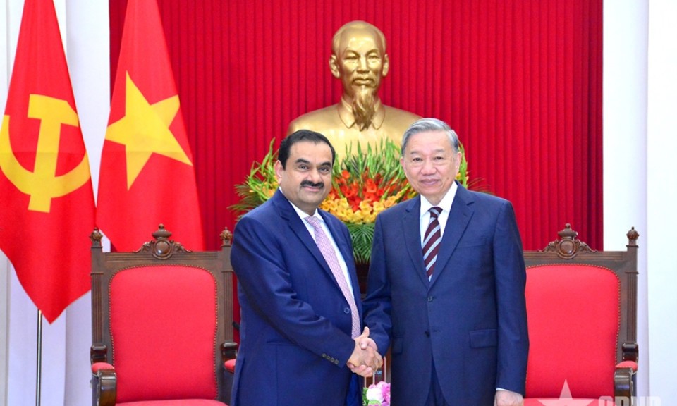 Tổng Bí thư Tô Lâm tiếp Chủ tịch Tập đoàn Adani, Ấn Độ