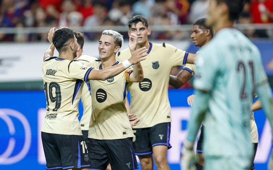 Barca thắng đậm trên đất Hàn Quốc. Ảnh: La Razón