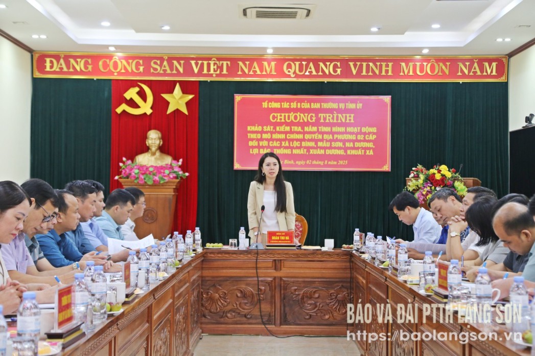 Đồng chí Trưởng Ban Nội chính Tỉnh ủy phát biểu tại buổi khảo sát