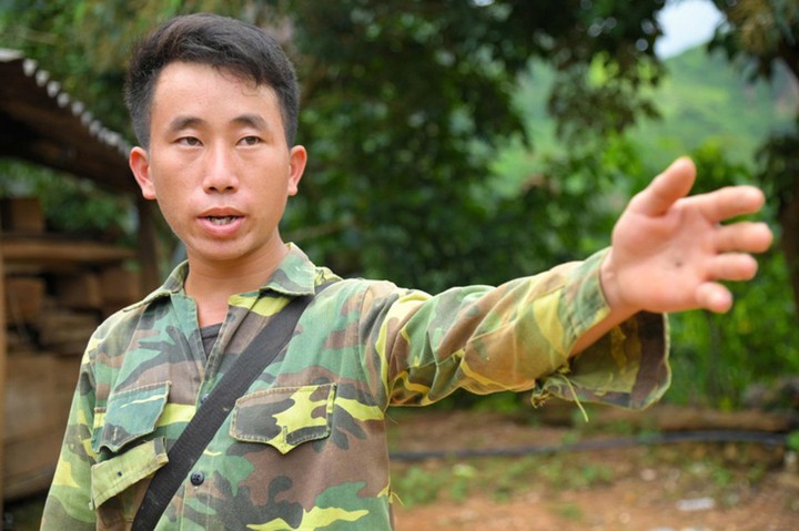 Anh Mùa A Thi - trưởng bản Háng Pu Xi. (Ảnh: Diệp Chi)