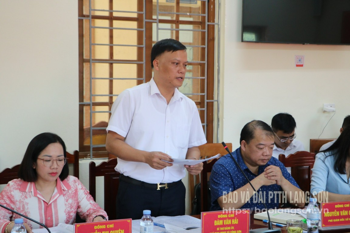 Lãnh đạo Đảng ủy xã Công Sơn làm rõ một số nội dung tổ công tác quan tâm