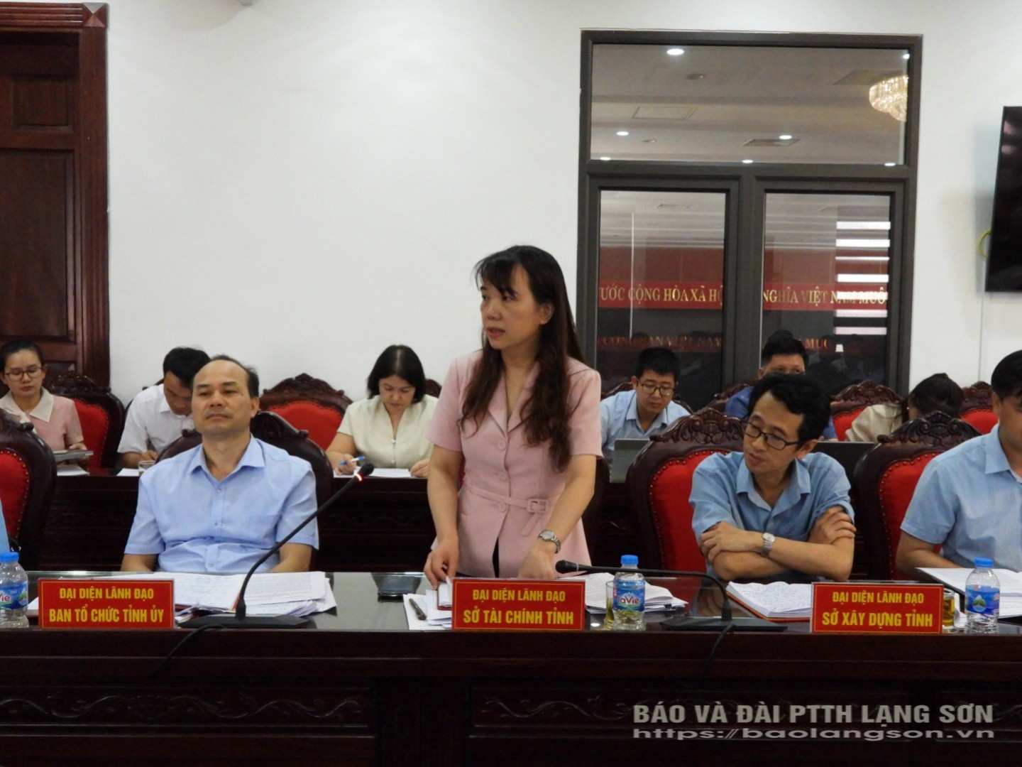 Lãnh đạo Sở Tài chính phát biểu tại buổi làm việc