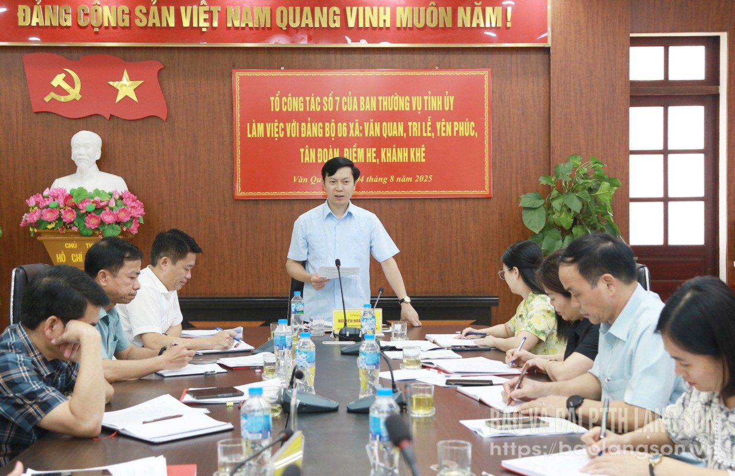 Đồng chí Nguyễn Hoàng Tùng, Ủy viên Ban Thường vụ Tỉnh ủy, Chủ tịch Ủy ban MTTQ Việt Nam tỉnh, tổ trưởng công tác phát biểu kết luận