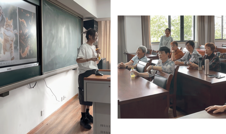 Hình ảnh bên trong lớp học.