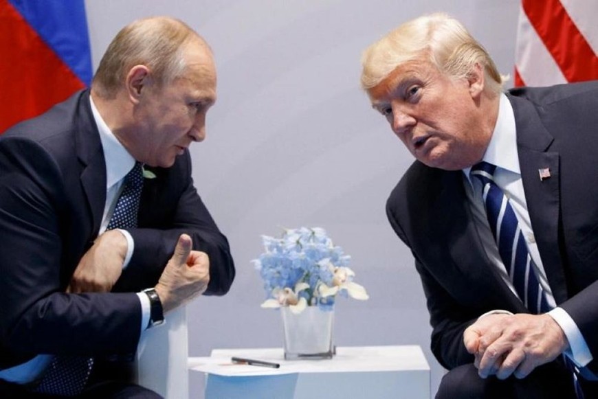Tổng thống Mỹ Donald Trump hội đàm với Tổng thống Nga Vladimir Putin bên lề hội nghị G20 ở Đức năm 2017. Ảnh: Reuters