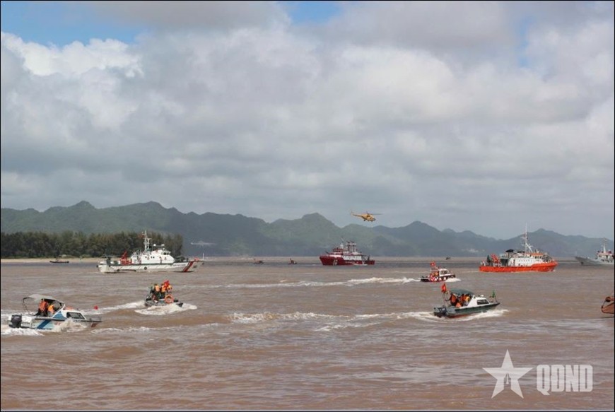 Diễn tập phòng thủ dân sự ứng phó với siêu bão và tìm kiếm cứu nạn tại TP Hải Phòng, tháng 7-2023. Ảnh: QUANG THIỆN 
