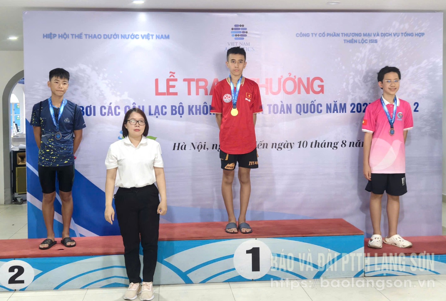VĐV Lạng Sơn đoạt huy chương bạc nội dung bơi ếch nam cự li 50m lứa tuổi 12 - 13