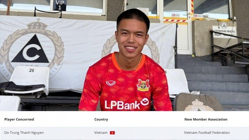 FIFA phê duyệt Cầu thủ Việt kiều Đỗ Chung Nguyên có quyền thi đấu cho các cấp độ đội tuyển Việt Nam. Ảnh: FIFA