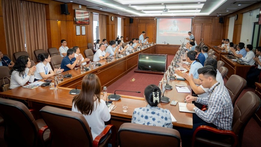 Hội nghị hiệp đồng phương án khai thác, điều hành bay tại Cảng hàng không quốc tế Nội Bài. Ảnh: NIA