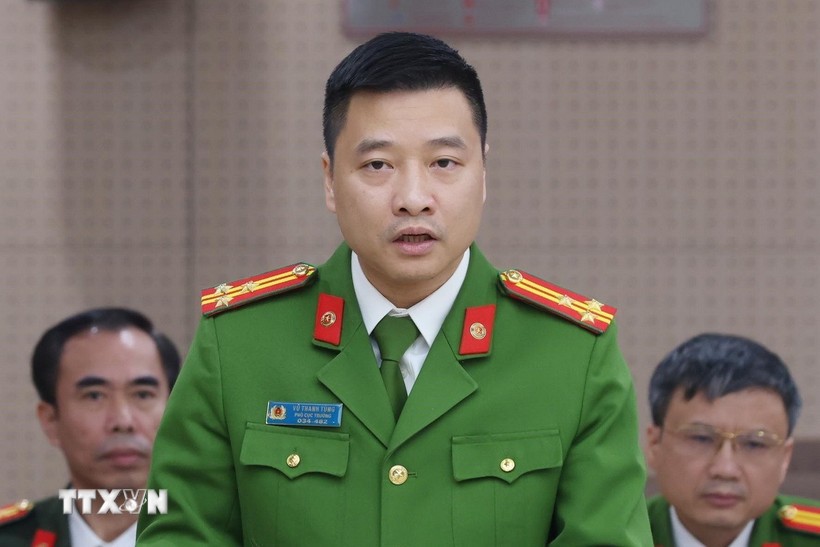 Thượng tá Vũ Thanh Tùng, Phó Cục trưởng Cục Cảnh sát điều tra tội phạm về tham nhũng, kinh tế và buôn lậu (C03, Bộ Công an). (Ảnh: Phạm Kiên/TTXVN)