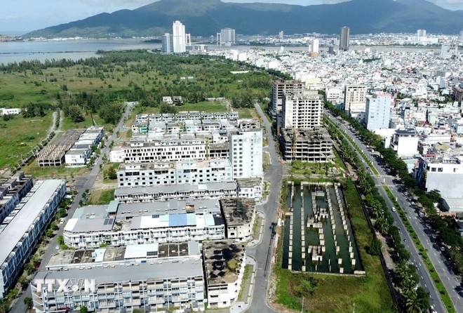 Dự án 181ha ven Vịnh Đà Nẵng đang được thành phố Đà Nẵng báo cáo Trung ương để tháo gỡ vướng mắc. (Ảnh: Quốc Dũng/TTXVN)