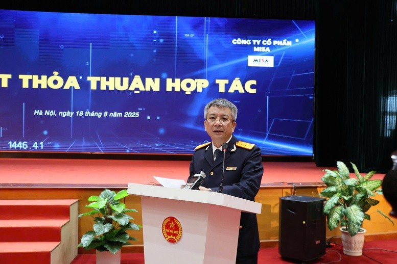 Cục trưởng Cục Thuế Mai Xuân Thành phát biểu - Ảnh: VGP/HT