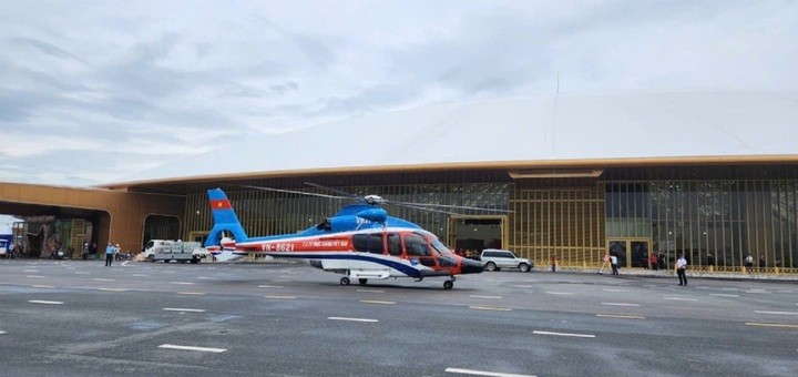 Trực thăng của Tổng Công ty Trực thăng Việt Nam -VNH. (Ảnh: Cục hàng không).