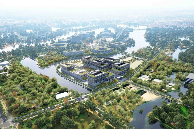 The Viettel R&D Centre will be built on 13ha at the Hoa Lac Hi-Tech Park in Hanoi with total investment of 10 trillion VND (about 380 million USD) (Photo: VietnamPlus)