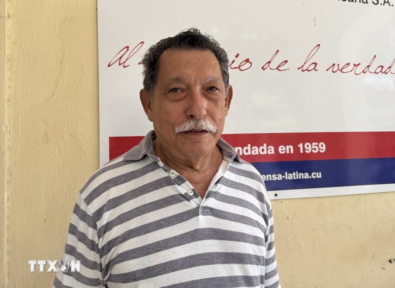 Nhà báo Roberto Molina của hãng thông tấn Prensa Latina - Ảnh: Việt Hùng