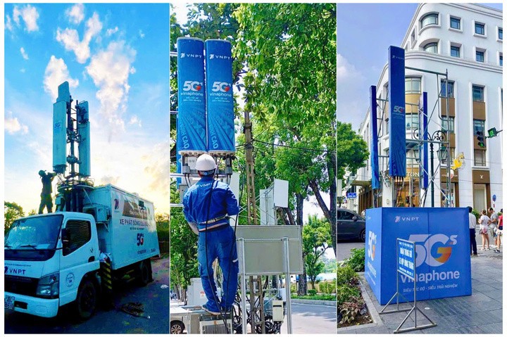 VNPT đã lắp đặt 5.500 trạm phát sóng di động 3G/4G/5G trên địa bàn các phường có địa điểm diễn ra sự kiện trên địa bàn Hà Nội. (Ảnh: VNPT)