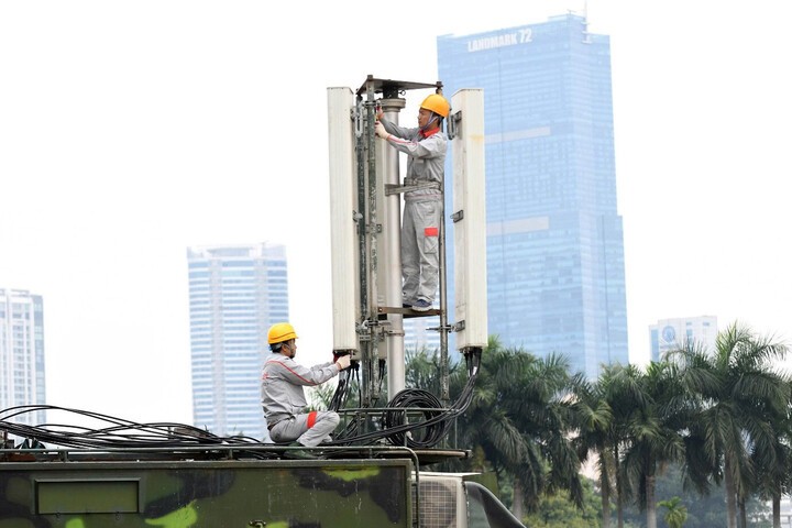Viettel lắp đặt 1.700 trạm 5G với tốc độ trải nghiệp gấp 10 lần 4G tại các điểm diễn ra sự kiện A80. (Ảnh: Viettel)