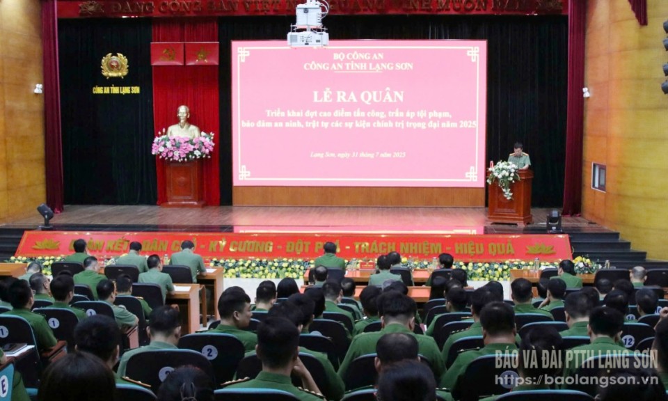 Ra quân đợt cao điểm tấn công, trấn áp tội phạm, bảo đảm an ninh, trật tự các sự kiện chính trị trọng