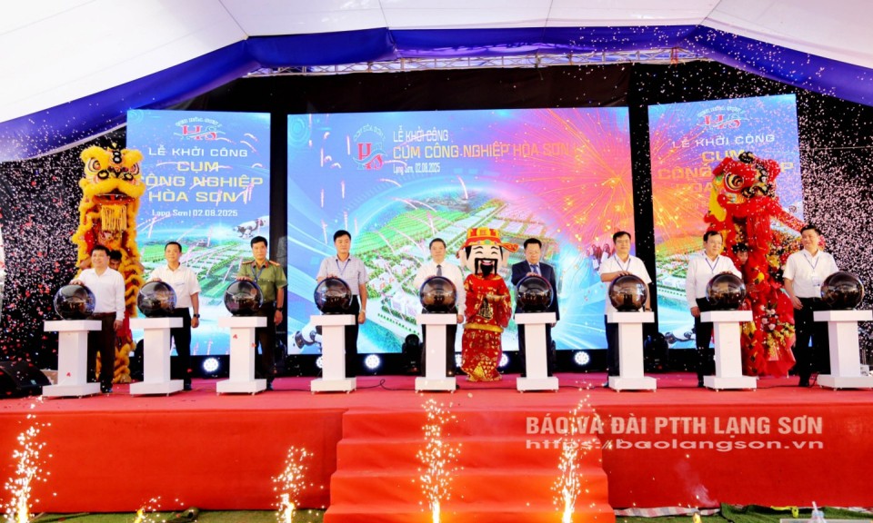 Khởi công dự án Cụm Công nghiệp Hòa Sơn I: Thúc đẩy phát triển kinh tế - xã hội vùng phía Nam của tỉnh
