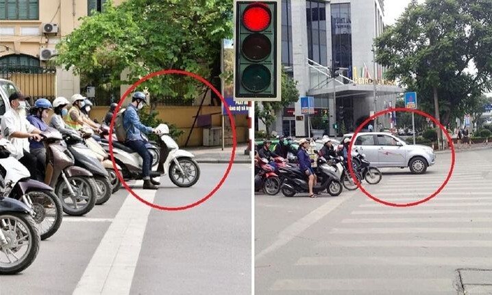 Dừng xe quá vạch chờ đèn đỏ có bị xử phạt hay không?
