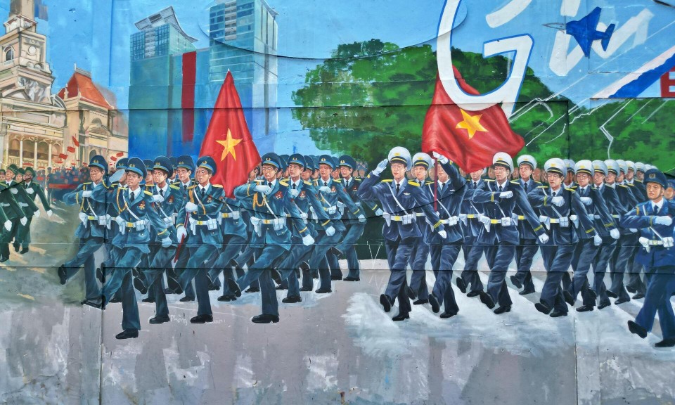 Bức bích họa dài 300m tái hiện lễ diễu binh dịp đại lễ 30/4