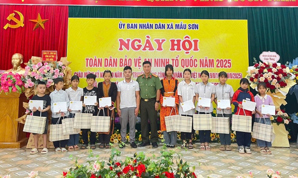 Xã Mẫu Sơn tổ chức Ngày hội toàn dân bảo vệ an ninh Tổ quốc năm 2025