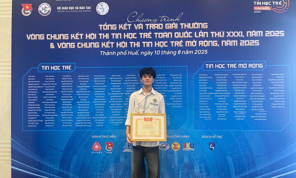 Lạng Sơn có thí sinh đoạt giải Ba Hội thi Tin học trẻ toàn quốc