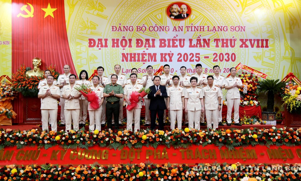 Đại hội Đảng bộ Công an tỉnh Lạng Sơn lần thứ XVIII thành công tốt đẹp