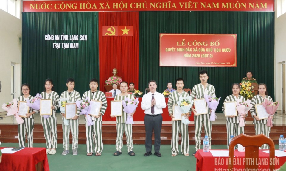 Lạng Sơn: 34 phạm nh&acirc;n được đặc x&aacute; đợt 2 năm 2025