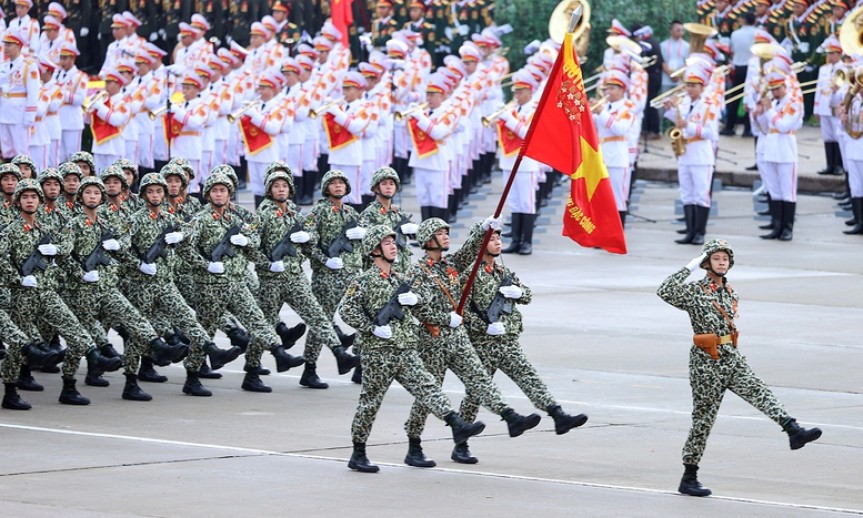 Ch&ugrave;m ảnh: C&aacute;c khối diễu binh của qu&acirc;n đội nh&acirc;n d&acirc;n Việt Nam tại A80