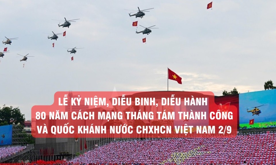 TRỰC TIẾP: Lễ kỷ niệm, diễu binh, diễu h&agrave;nh 80 năm C&aacute;ch mạng Th&aacute;ng T&aacute;m th&agrave;nh c&ocirc;ng v&agrave; Quốc kh&aacute;nh 2/9