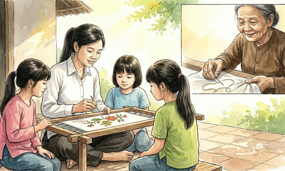 Sợi chỉ th&ecirc;u cũ