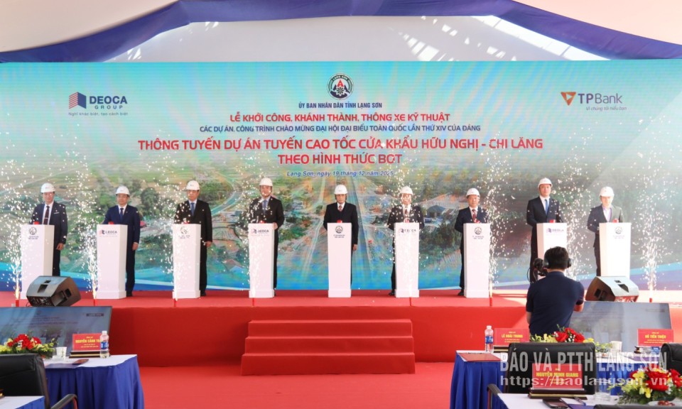 Lễ th&ocirc;ng tuyến dự &aacute;n cao tốc cửa khẩu Hữu Nghị - Chi Lăng