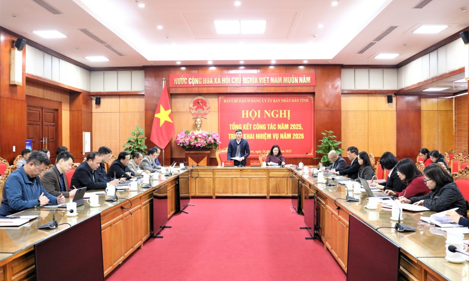 Ban Chỉ đạo 35 Đảng ủy UBND tỉnh triển khai nhiệm vụ năm 2026